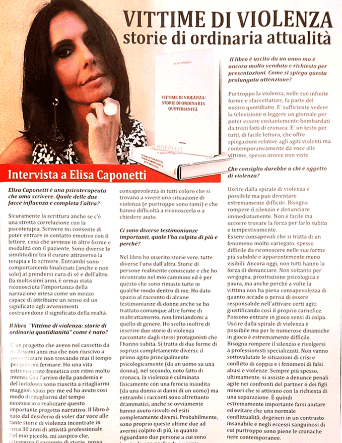 elisa caponetti voi febbraio 2022 intervista vittime di violenza