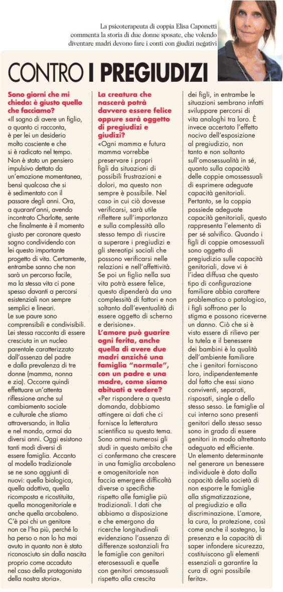 lei style maggio 2023 due mamme per un bambino elisa caponetti