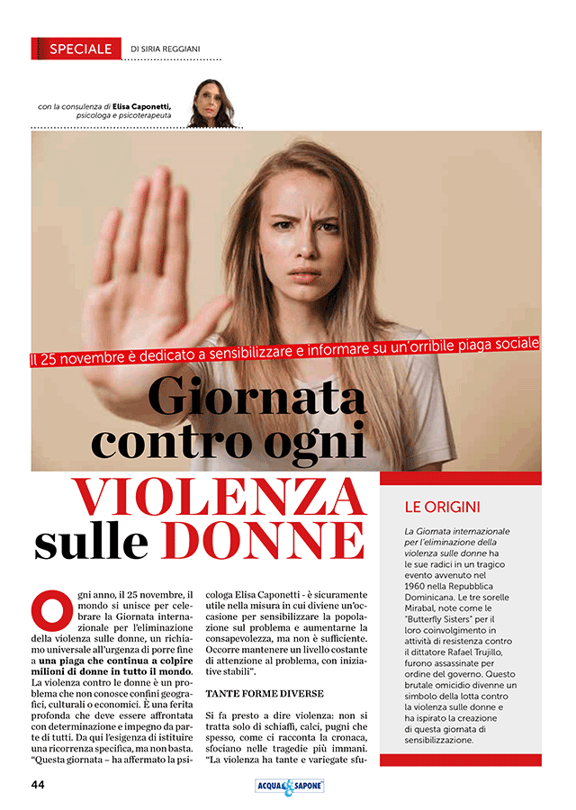 giornata mondiale contro violenza donne elisa caponetti